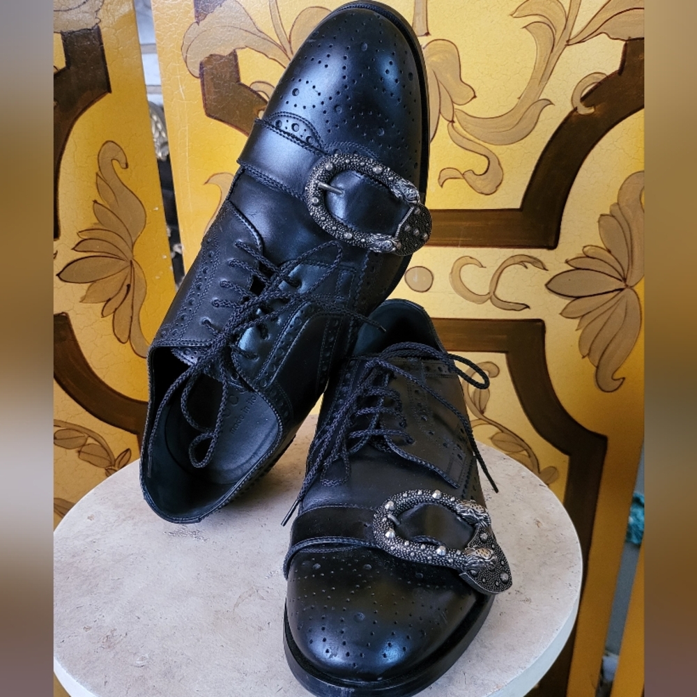 Gucci Men's Black Leather Shoes